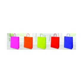 Shopper Carta 18x8x25 Tinta Unita Assortiti Colori Chiari