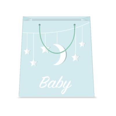Shopper Carta 31,5x45x12 Baby Azzurro