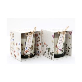 Candela in Bicchiere Fiorato