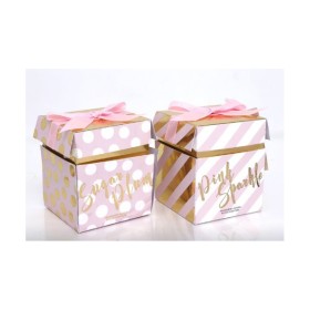 Candela in Bicchiere con Packaging Rosa