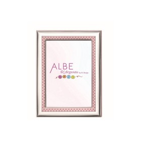 Cornice Argento con Pois Rosa 13x18