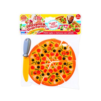Gioco Pizza in Busta con Velcro Attacca e Riattacca