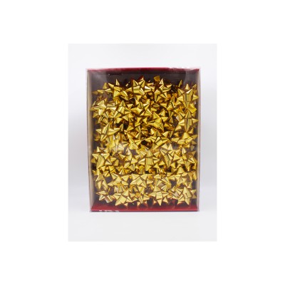 Coccarde Stelle Adesive Metal Colore Oro diam.65mm 100pz