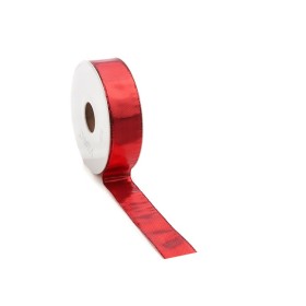 Rotolo Nastro Tessuto Metal 40mm x 25mt Colore Rosso con Anima