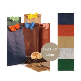 Buste Regalo Carta 14x28 + 5 Tinta Unita Colori Assortiti