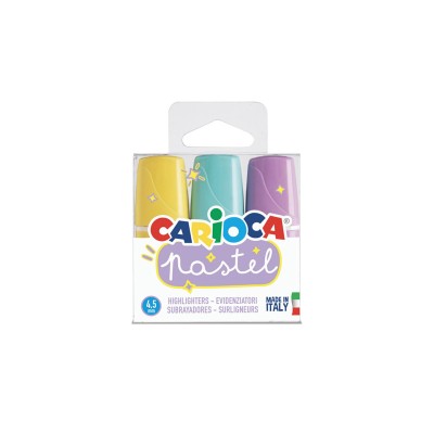 Blister Evidenziatori Carioca Pastel Minilight 3 Colori Pastello