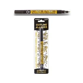 Blister Pen Double Line Oro-Nero 0,7mm