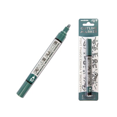 Blister Pen Double Line Silver-Blu 2-3mm