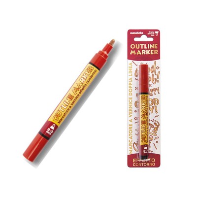 Blister Pen Double Line Oro-Rosso 2-3mm