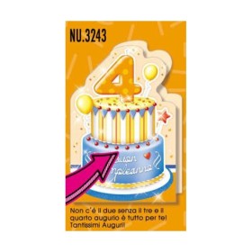Biglietti Buon Compleanno 4 Anni 6pz