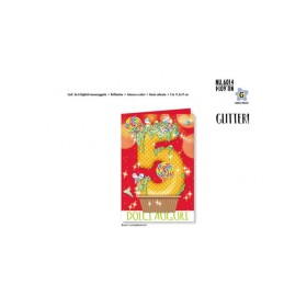 Biglietti Buon Compleanno 5 Anni con Glitter 6pz