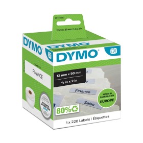 Dymo LW Etichette Per Cartelle Sospese 12x50mm 12 Rotoli Da 220 Etichette Da 220 Etichette