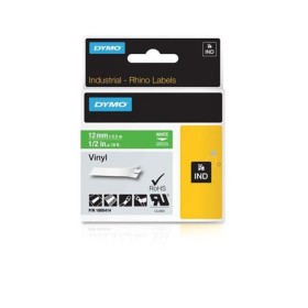 Dymo Nastro 12mmx5,5mt Vinile Bianco Su Verde