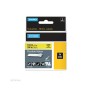 Dymo Rhino Etichette Industriali Flessibili In Nylon Autoadesive Rotolo 19mmx3,5m Stampa Nera Su Giallo