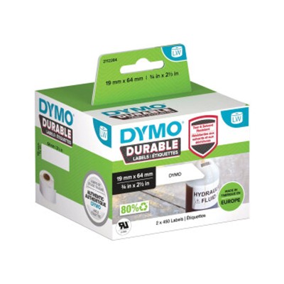 Etichette Dymo LW 19x64mm Bianco Permanente