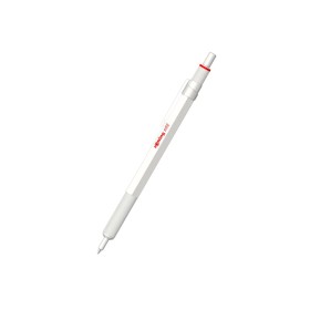 Rotring 600 Penna A Sfera Punta M Inchiostro Nero Corpo Bianco Perlato Ricaricabile