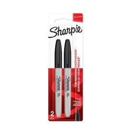 Blister Marcatori Sharpie Indelebili Punta Fine Colore Nero 2pz