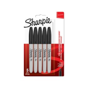Blister Marcatori Sharpie Indelebili Punta Fine Nero 5pz