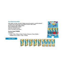 Espositore Penne Roller Gel PaperMate Premium Cancellabili Colori Assortiti 72pz + 36 Blister Refill