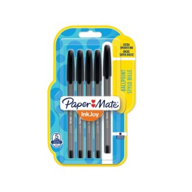 Penne a Sfera con Cappuccio PaperMate InkJoy 100ST Punta F 0,7mm Nero 5pz