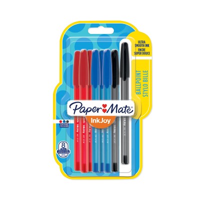 Penne a Sfera PaperMate InkJoy 100ST Punta M 1,0mm Colori Standard 8pz