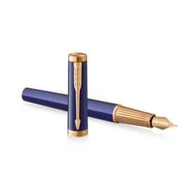 Penna Stilografica Parker Ingenuity Blu Puntale Dorato F