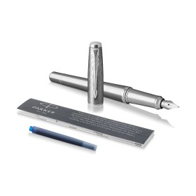 Penna Stilografica Parker Premium Silvered Powder CT M