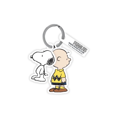 Portachiavi Peanuts Snoopy con Anello in Metallo