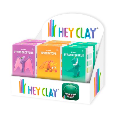 Confezione Hey Clay 5 Colori per Dinosauri 6pz