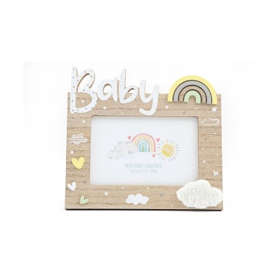 Cornice Legno 10x15 Baby Rainbow