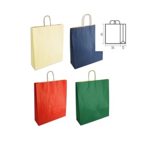 Shopper Carta Tinta Unita Colori Assortiti 36x12x41
