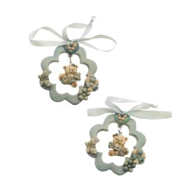 Orsetto Ceramica da Appendere Azzurro
