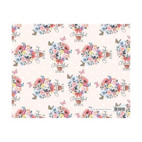 Busta 10 Fogli Carta Regalo 70x100 Fantasia Mongolfiera Floreale