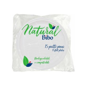 Piatti Piani Bioplastica 15pz 21,5cm