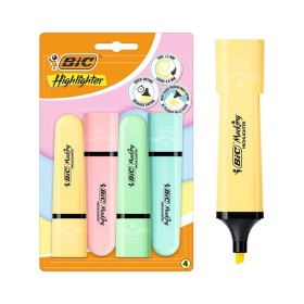 Blister Evidenziatori Bic Highlighter 4 Colori Pastel