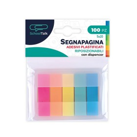 Blister Segnapagina Adesivi 5 Colori Pastello con Dispenser 5x20 100pz