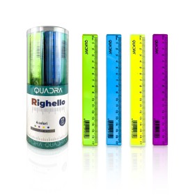 Barattoli Righelli Colorati Trasparenti 17cm 48pz