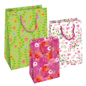 Shopper Carta 33x10x45 Fiori Assortiti