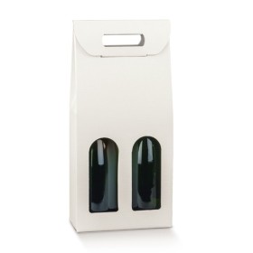 Scatola per 2 Bottiglie 180x90x385 Bianca