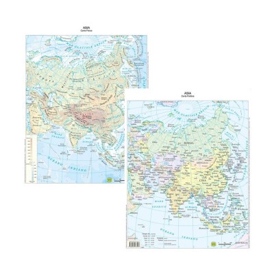 Carta Scolastica Geografica Asia da Banco 29x42cm