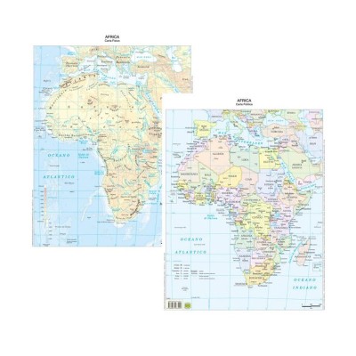 Carta Scolastica Geografica Plastificata Africa 29x42cm