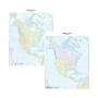 Carta Scolastica Geografica Plastificata da Banco America del Nord Muta 29x42cm