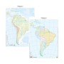 Carta Scolastica Geografica Plastificata da Banco America del Sud Muta 29x42cm