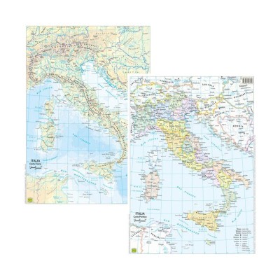Carta Scolastica Geografica Plastificata da Banco Italia 29x42cm
