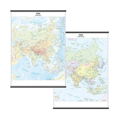 Carta Scolastica Geografica Asia 97x134cm
