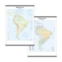 Carta Scolastica Geografica America del Sud 97x134cm