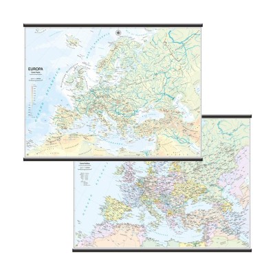 Carta Scolastica Geografica Europa 132x99cm