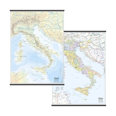 Carta Scolastica Geografica Italia 97x134cm