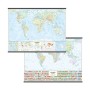 Carta Scolastica Geografica del Mondo Murale 99x132cm