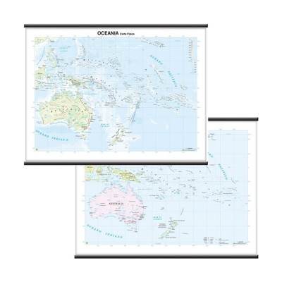 Carta Scolastica Geografica Oceania 99x132cm